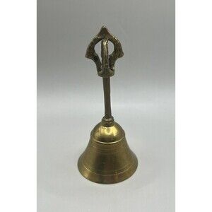 Tibetan Buddhist Ghanta Bell with Dorje Handle Made In India 5”